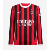 Camisa de time de futebol AC Milan Replicas 1º Equipamento 2024-25 Manga Comprida